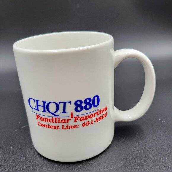 Vintage CHQT 880 AM Radio Edmonton Alberta Canada Mug Cup Coffee Tea Bob Bradbur - Picture 5 of 10